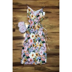 NWT FOREVER 21 CONTEMPORARY Midi Floral Wrap Dress